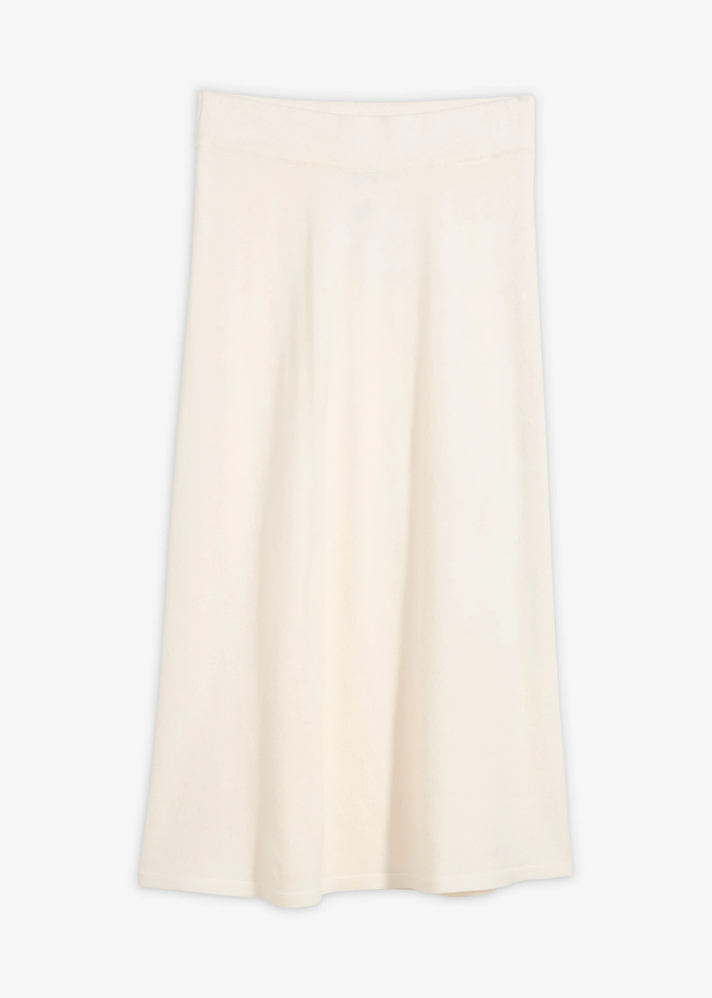 Jupe midi en maille douce • blanc nacré • Boutique bonprix