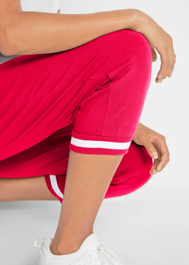 Jogging longueur 3/4 en coton extensible • rouge • product-page.page-title-suffix