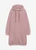 Robe sweat en coton mélangé, Couleur: bois de rose