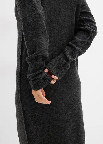 Robe pull midi • anthracite chiné • Boutique bonprix