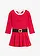 Robe de Noël fille en jersey, Couleur: rouge
