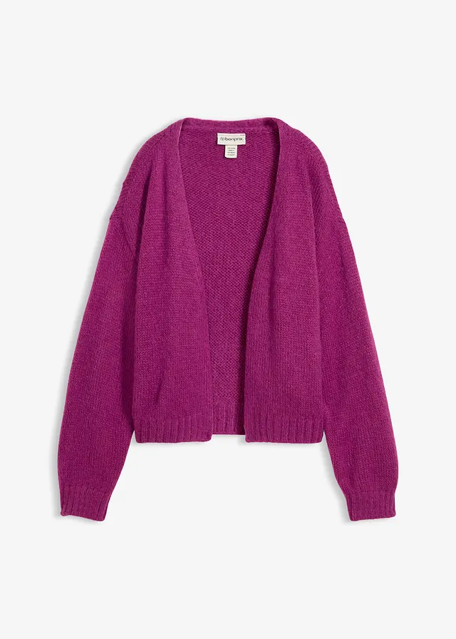 Oversized vest, cropped • donkerfuchsia • bonprix online shop