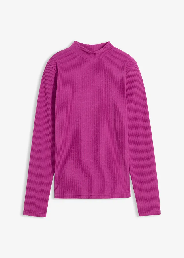 Bluză termo cu guler înalt • fucsia închis • magazin bonprix