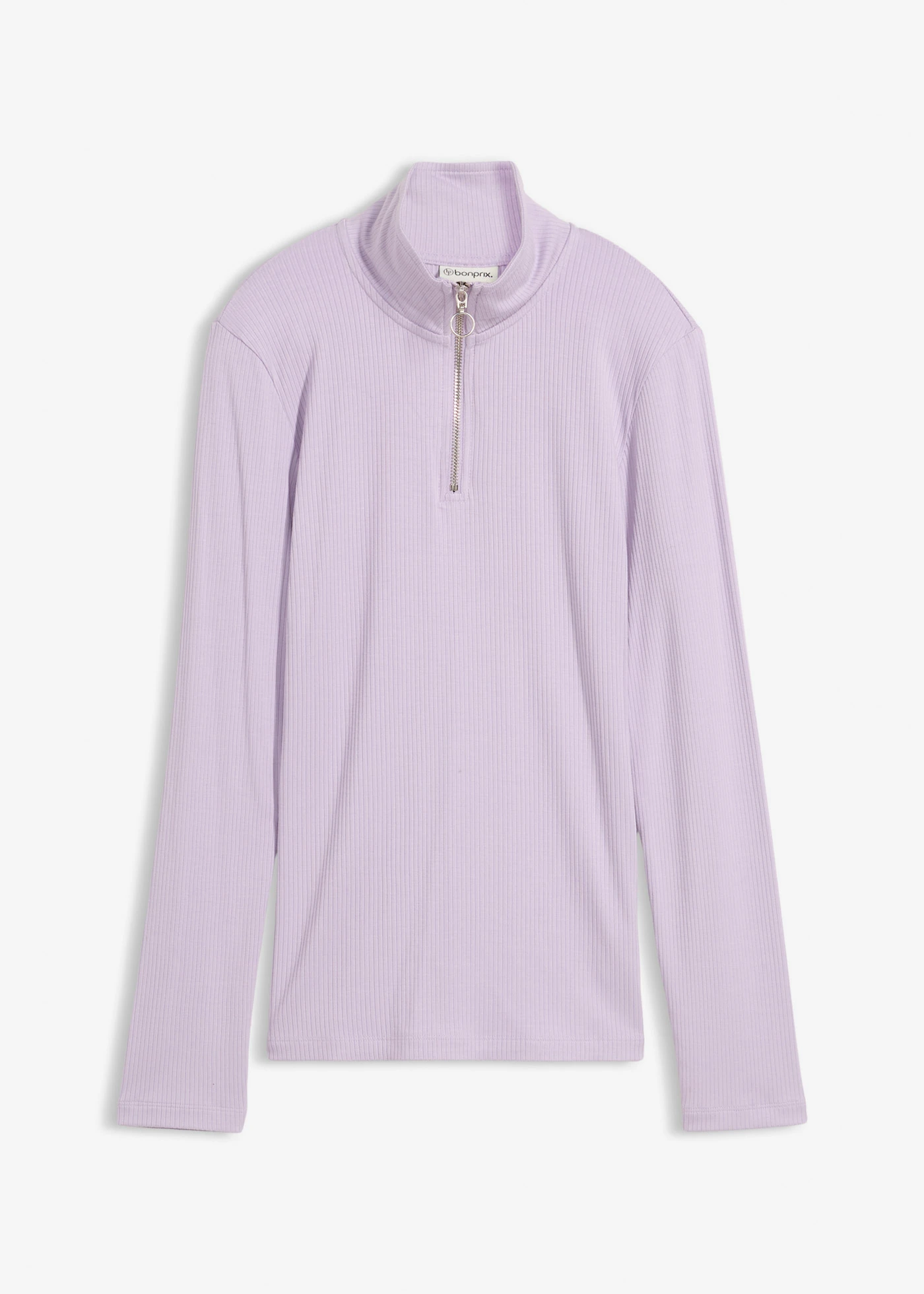 Bluză ripsată din material moale cu viscoză • liliachiu pastel • magazin bonprix