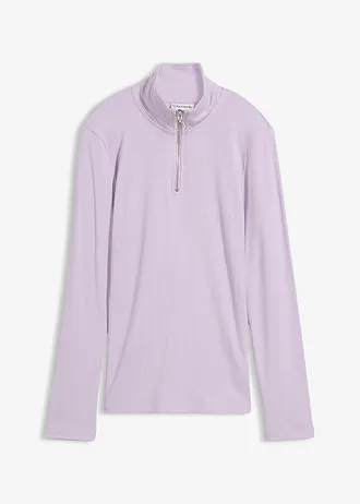 Geribd shirt in een zachte viscosemix