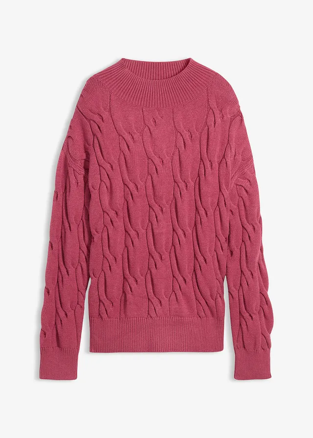 Oversize svetr z měkké viskózové směsi • jemně pink • bonprix obchod
