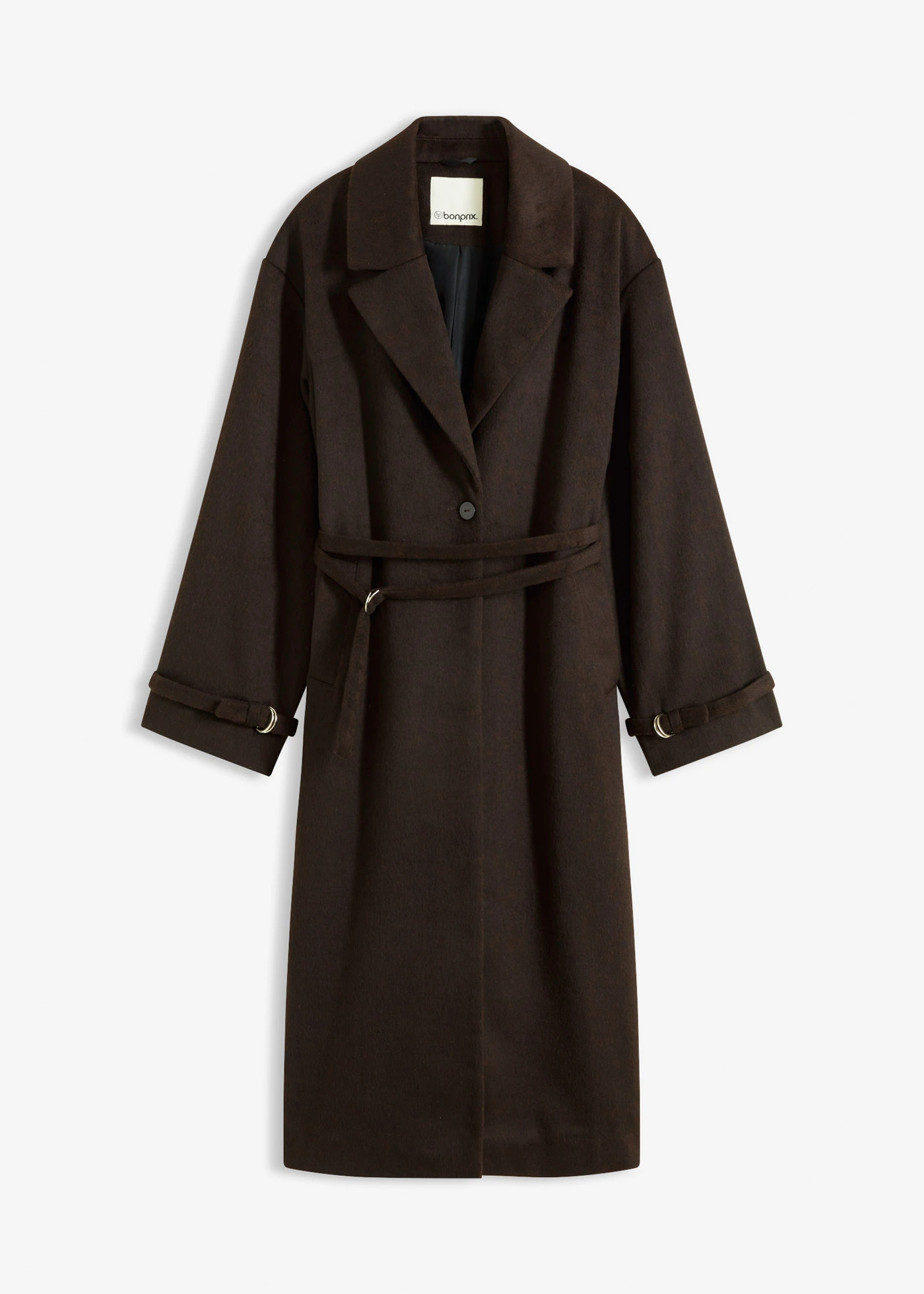 Lange jas • donkerbruin-zwart • bonprix online shop