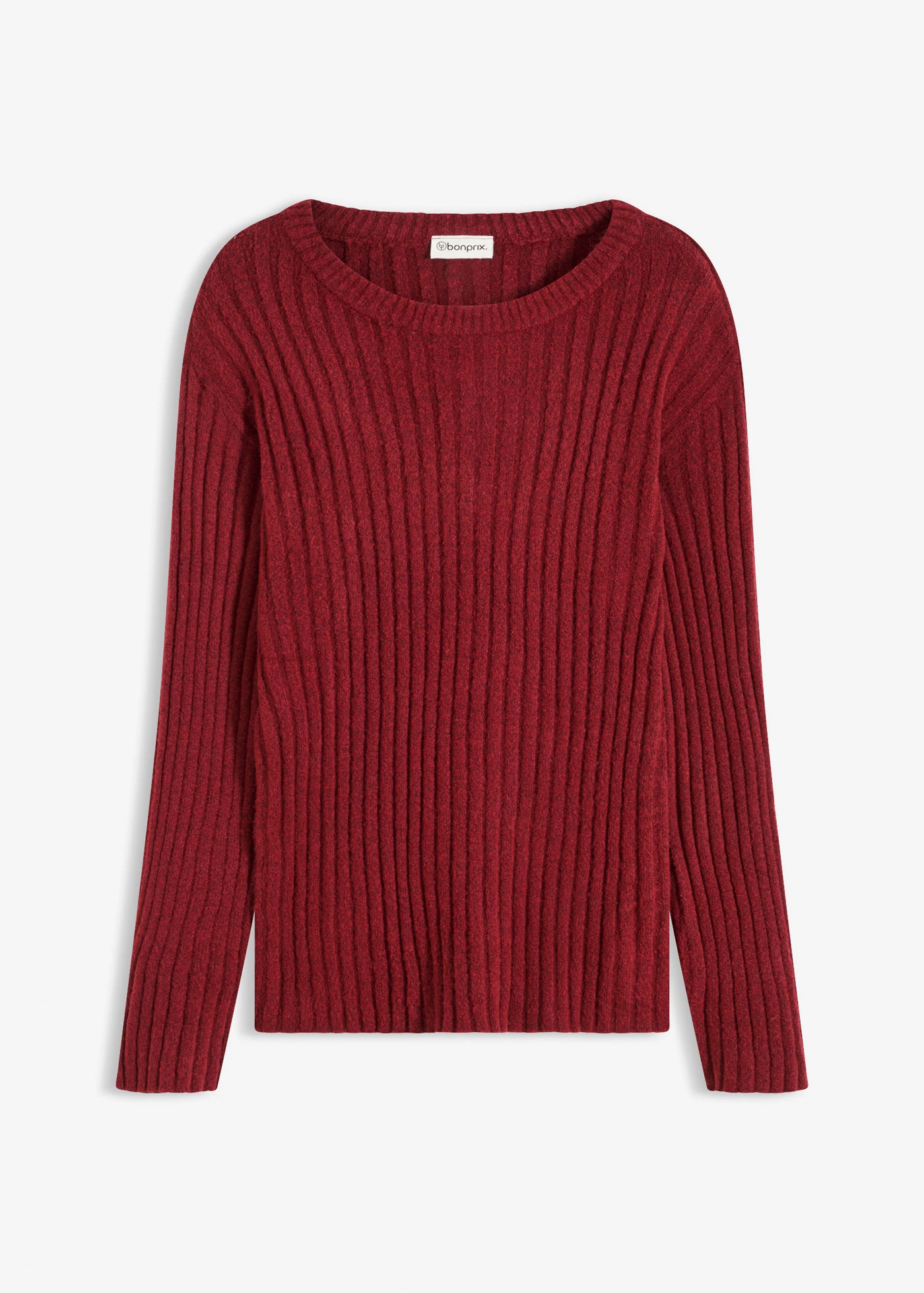 Pull oversize côtelé • rouge rubis • Boutique bonprix
