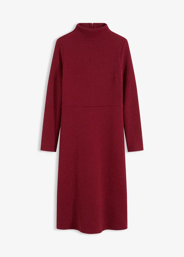 Midi jurk met iets uitlopende rok