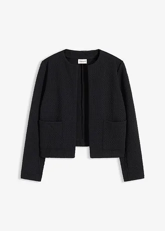 Blazer court en jersey • noir • Boutique bonprix