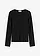 T-shirt manches longues côtelé, Couleur: noir
