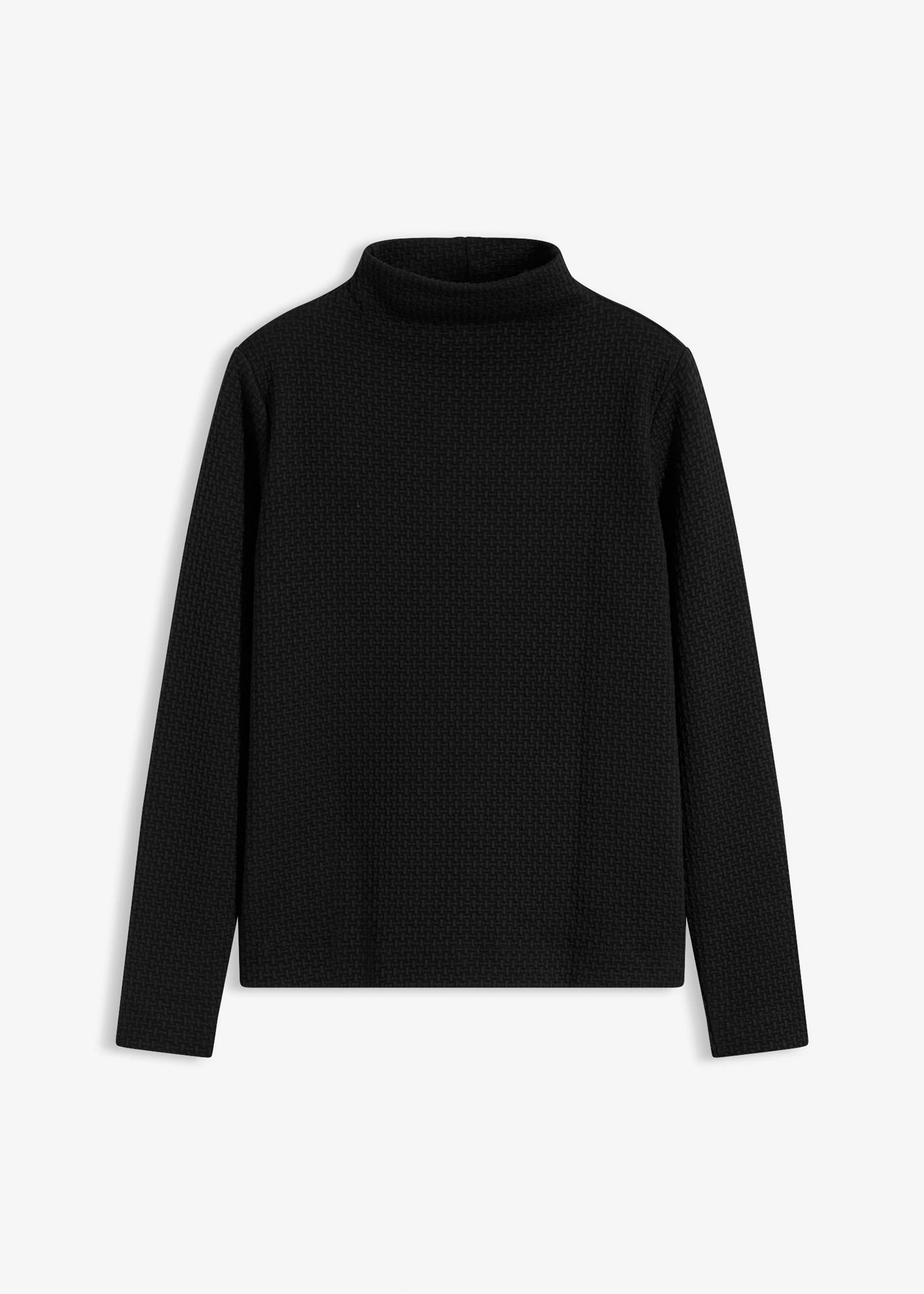 Sweat-shirt à col montant • noir • Boutique bonprix