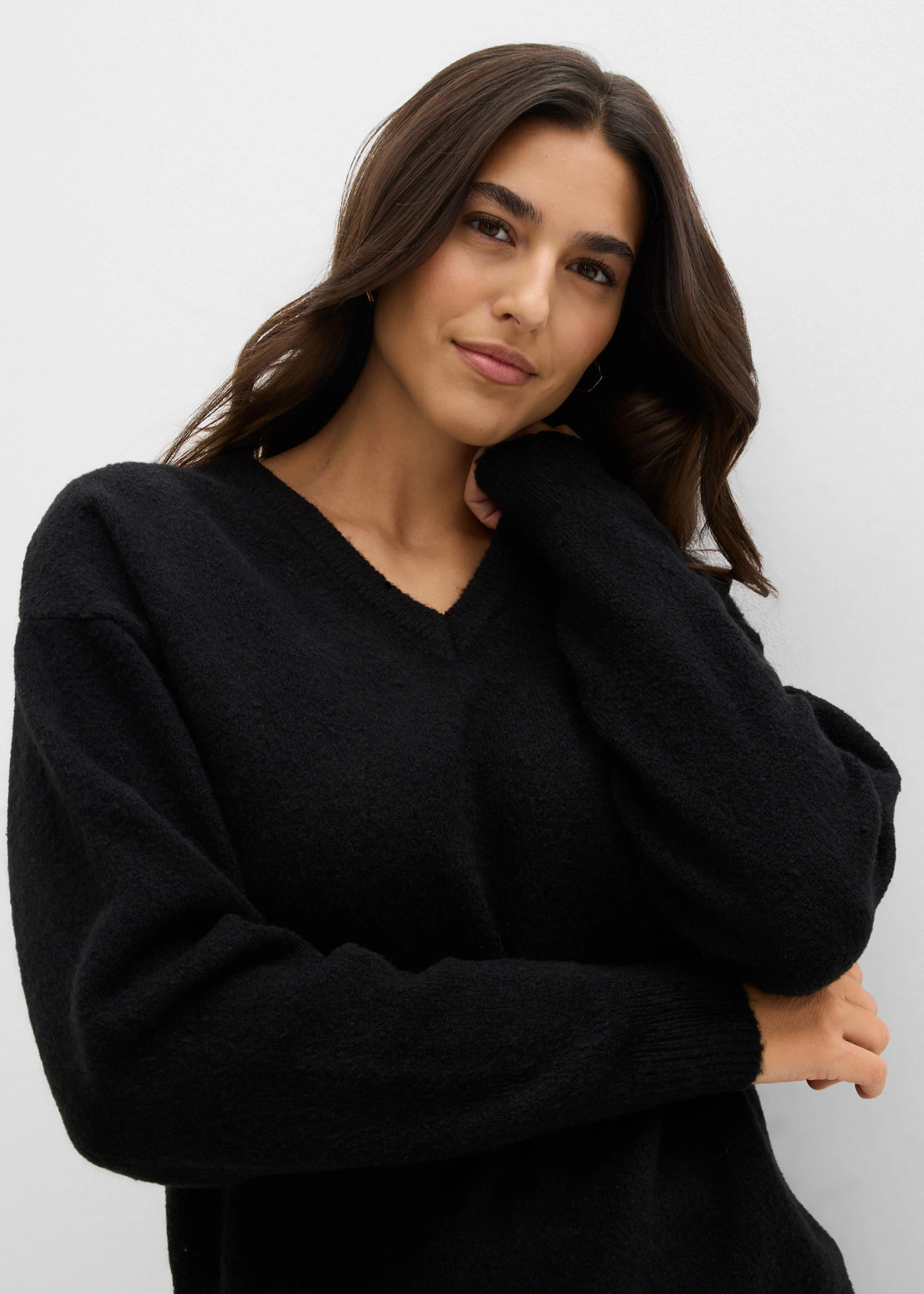 Pletený oversize svetr • černá • bonprix obchod