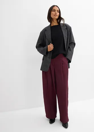 Tričko s dlouhým rukávem ze žebrovaného materiálu, barva: černá