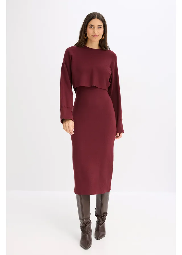 Ensemble 2 pièces en maille • rouge érable • product-page.page-title-suffix