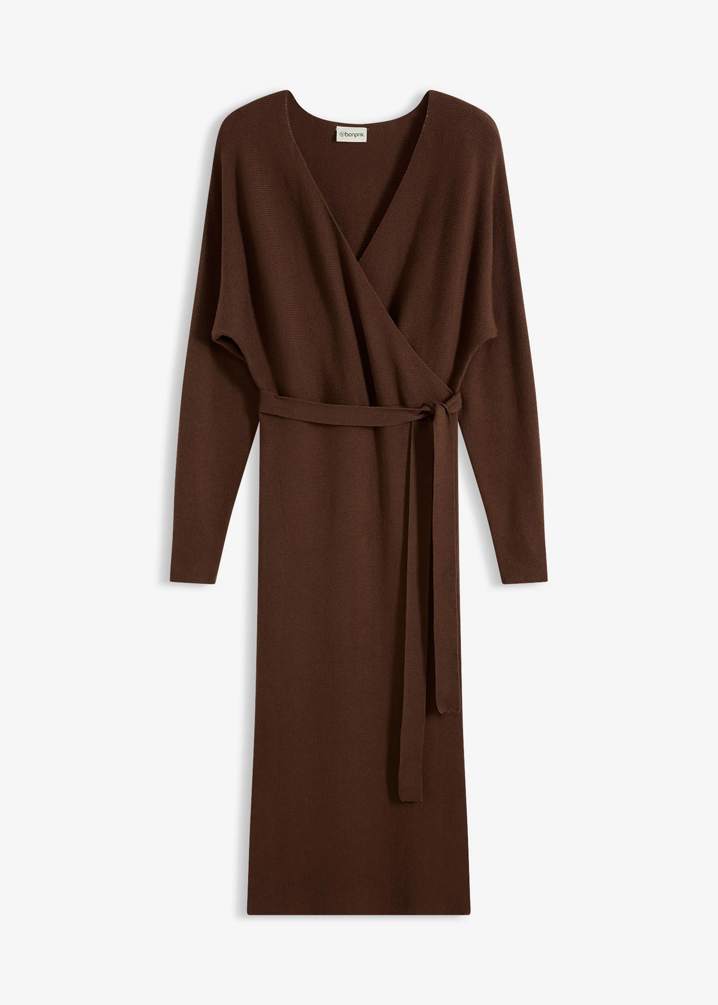 Robe pull fluide en viscose mélangée • marron • Boutique bonprix