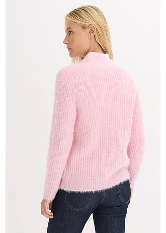 Geribbelde grofgebreide trui met glanseffect • kristalroze • bonprix online shop