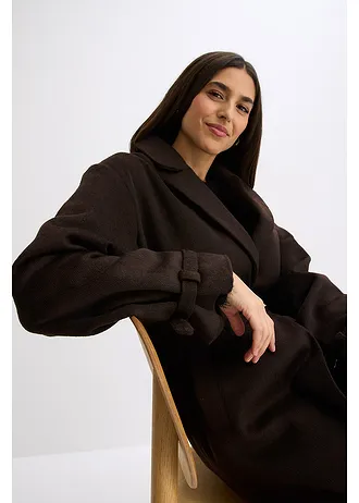 Lange jas • donkerbruin-zwart • bonprix online shop