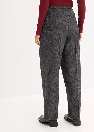 Pantalon large à pinces • gris chiné • Boutique bonprix