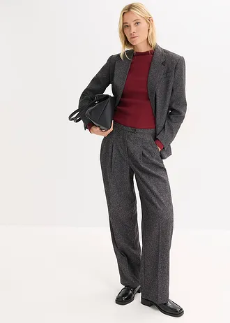 Blazer oversize en viscose mélangée, Couleur: gris chiné