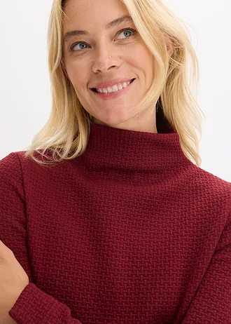 Rozkloszowana sukienka midi • czerwony rubinowy • sklep bonprix