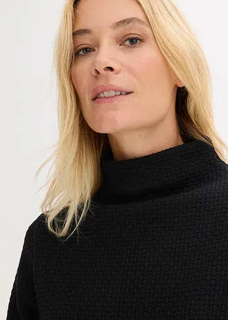 Bluza ze stójką • czarny • sklep bonprix