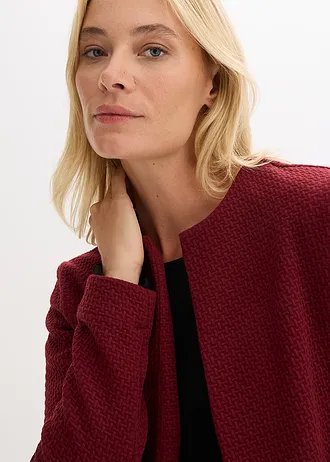 Blazer scurt din jerse • roșu rubiniu • magazin bonprix