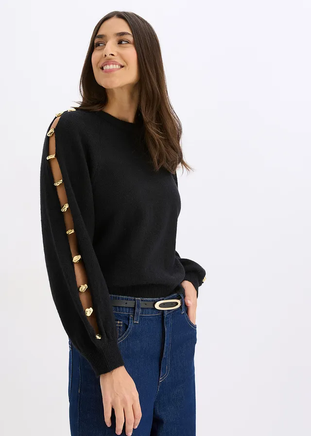 Pull avec perles métalliques • noir • product-page.page-title-suffix