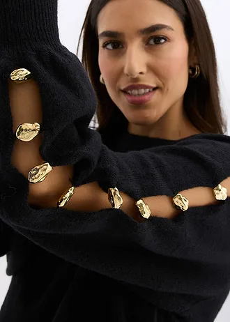 Trui met metalen parels • zwart • bonprix online shop