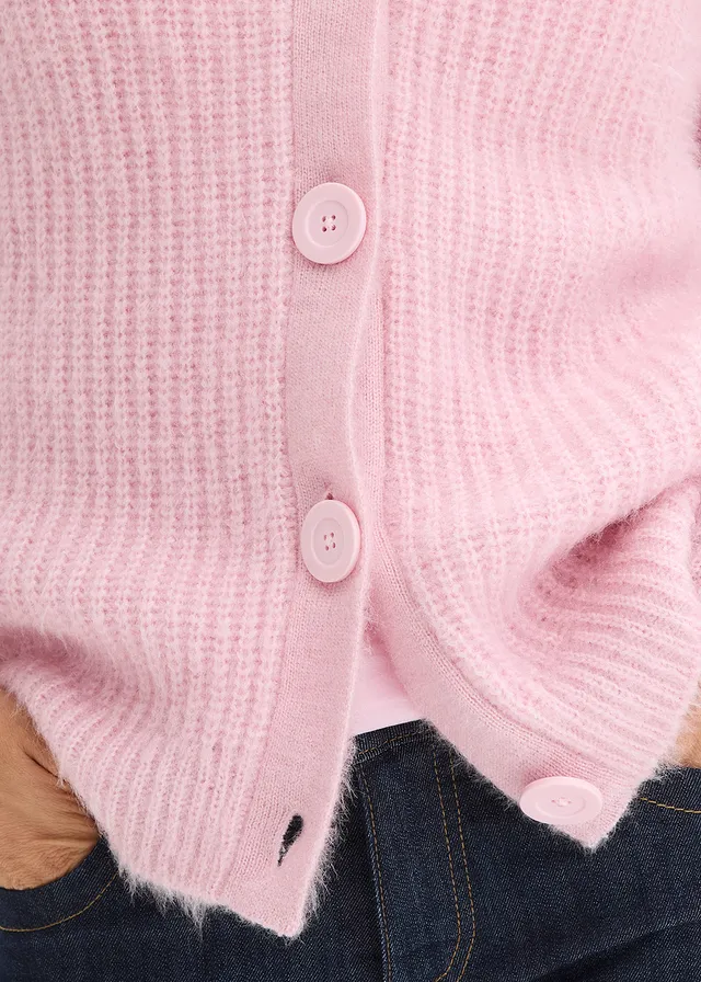 Gilet en grosse maille côtelée brillante • rose cristal • product-page.page-title-suffix