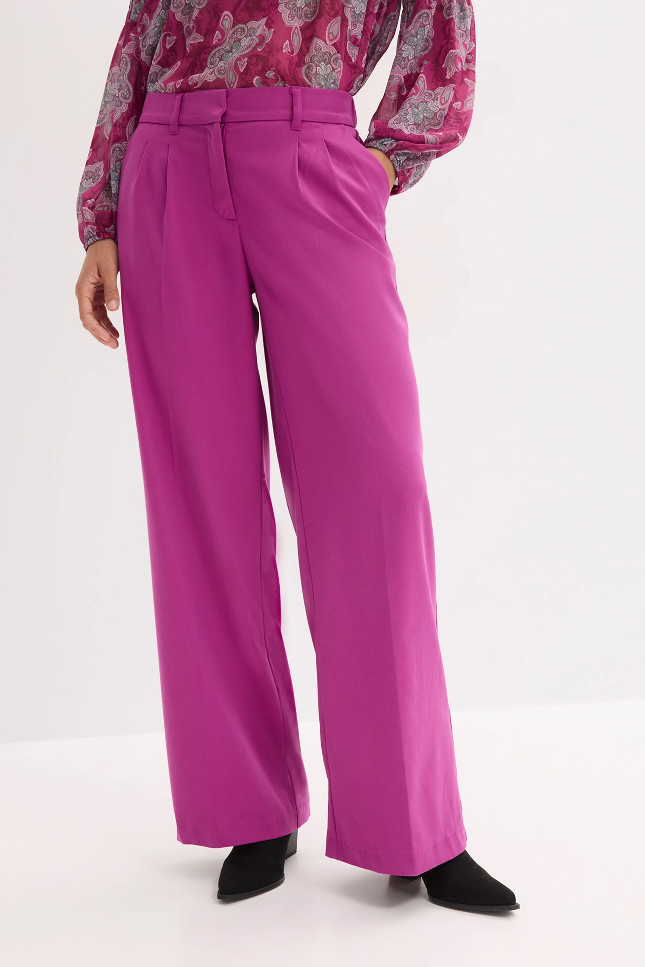 Kalhoty Marlene • tmavě fuchsiová • bonprix obchod