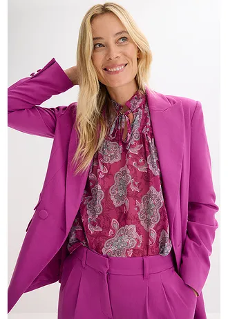 Šifonová tunika s kašmírovým potiskem • tmavě fuchsiovo-mátovo-jemně pink s kašmírovým potiskem • bonprix obchod