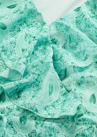 Robe en mousseline, style portefeuille • vert bouteille paisley • Boutique bonprix