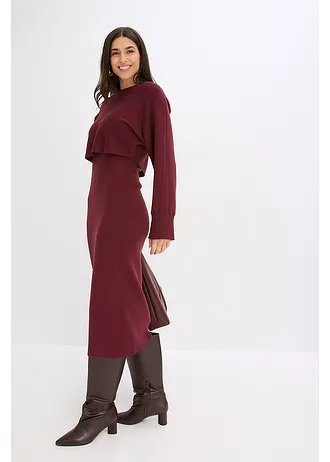 Ensemble 2 pièces en maille, Couleur: rouge érable