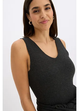 Gebreide jurk en shirt (2-dlg. set) • antraciet gemêleerd • bonprix online shop