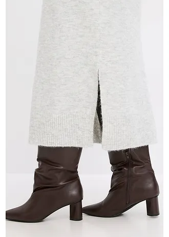 Robe midi oversize en maille • gris clair chiné • Boutique bonprix