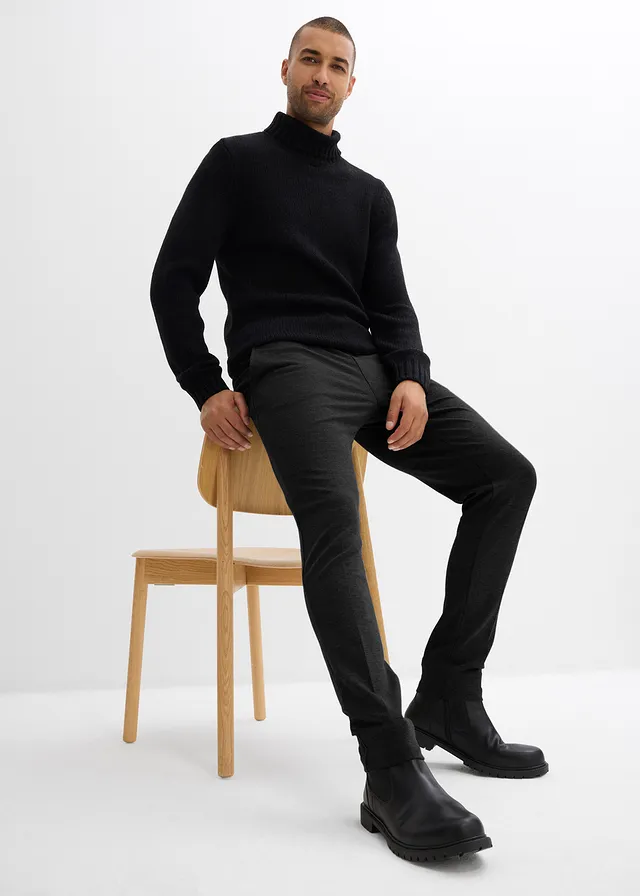 Pantalon slim, élastiqué et élégant • noir • product-page.page-title-suffix