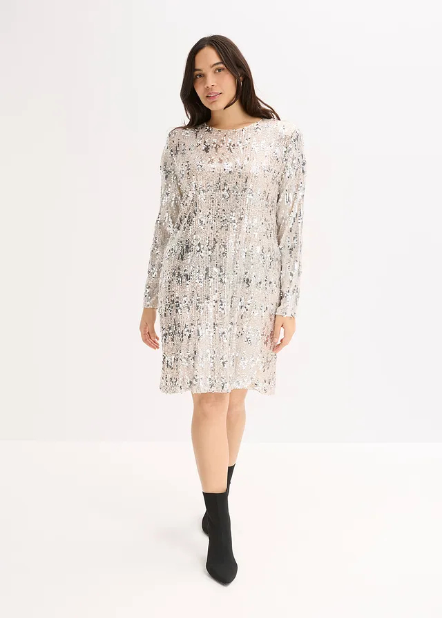 Robe à sequins, Couleur: doré-argenté