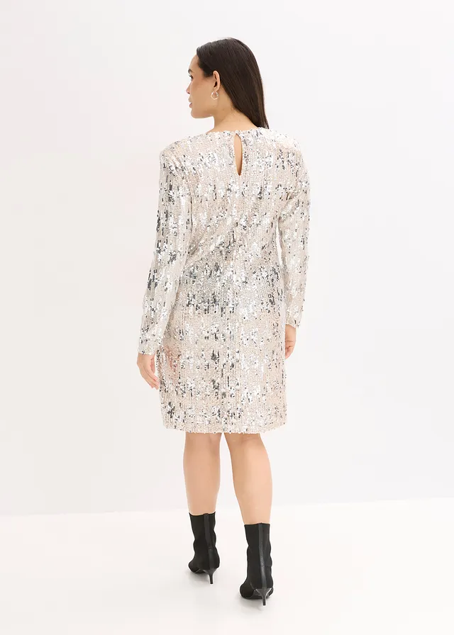 Robe à sequins, Couleur: doré-argenté