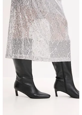 Midirok met pailletten, Kleur: zilverkleur