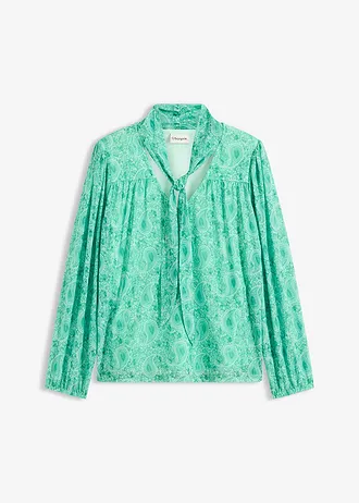 Top manches longues en mesh fin