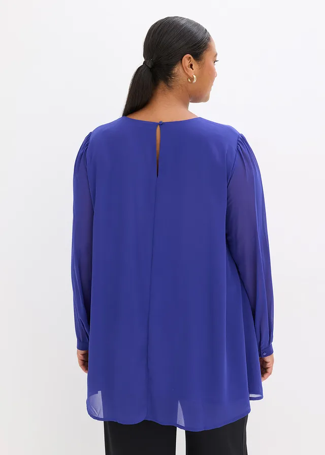 Tunique plus longue derrière, Couleur: bleu saphir