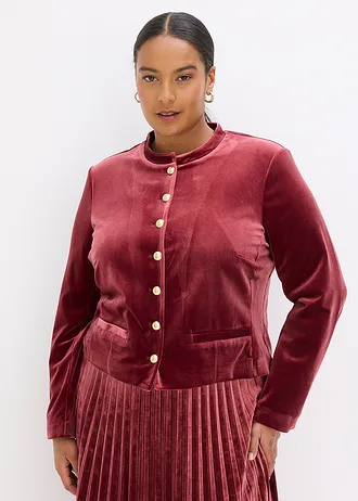 Fluwelen jas, Kleur: robijnrood