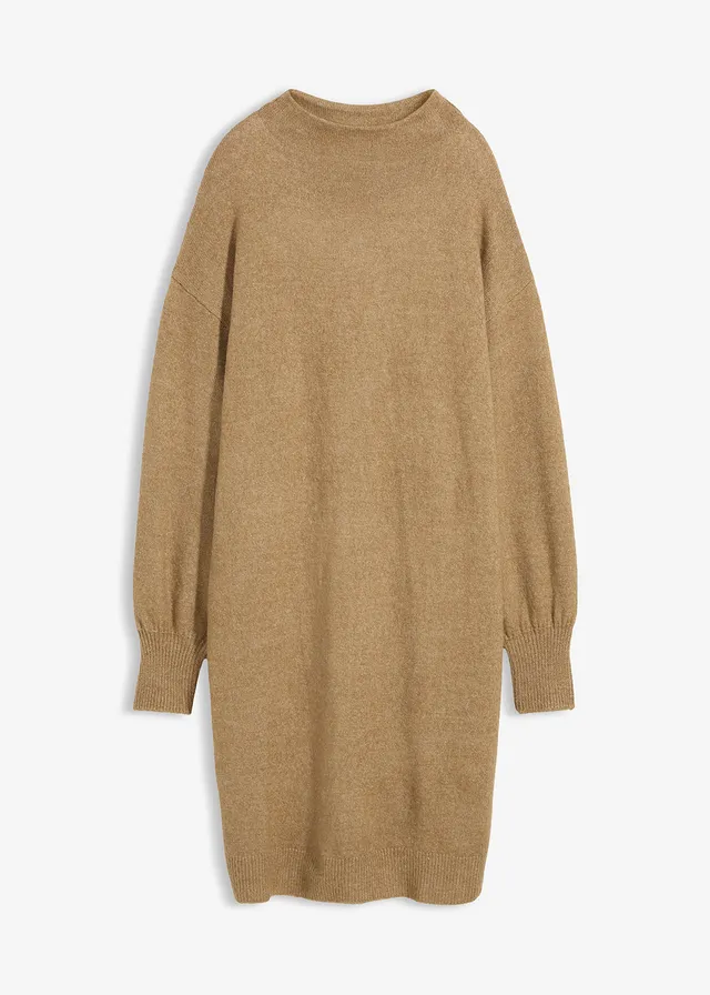 Robe en maille chinée • kaki clair • Boutique bonprix