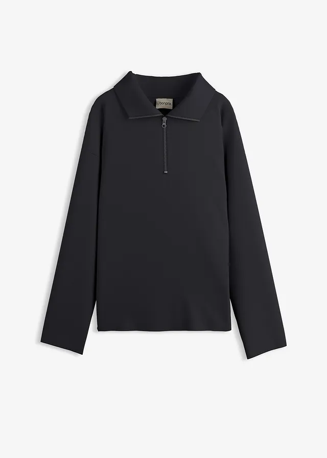 Pulóver s golierom na zapínanie