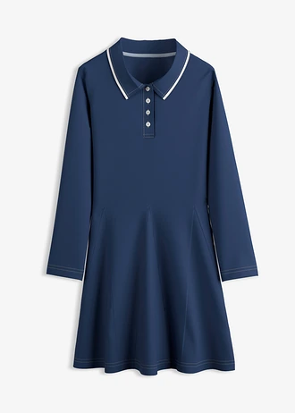Robe évasée en jersey 100% coton • bleu foncé • Boutique bonprix