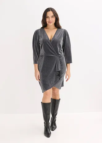 Jersey jurk, Kleur: zwart