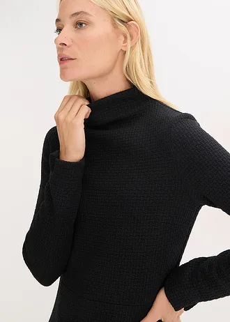 Rochie midi evazată • negru • magazin bonprix