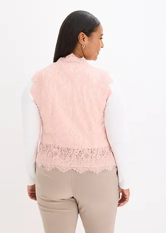 Kanten vest, Kleur: vintage roze