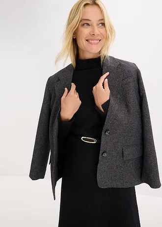 Robe midi évasée • noir • Boutique bonprix